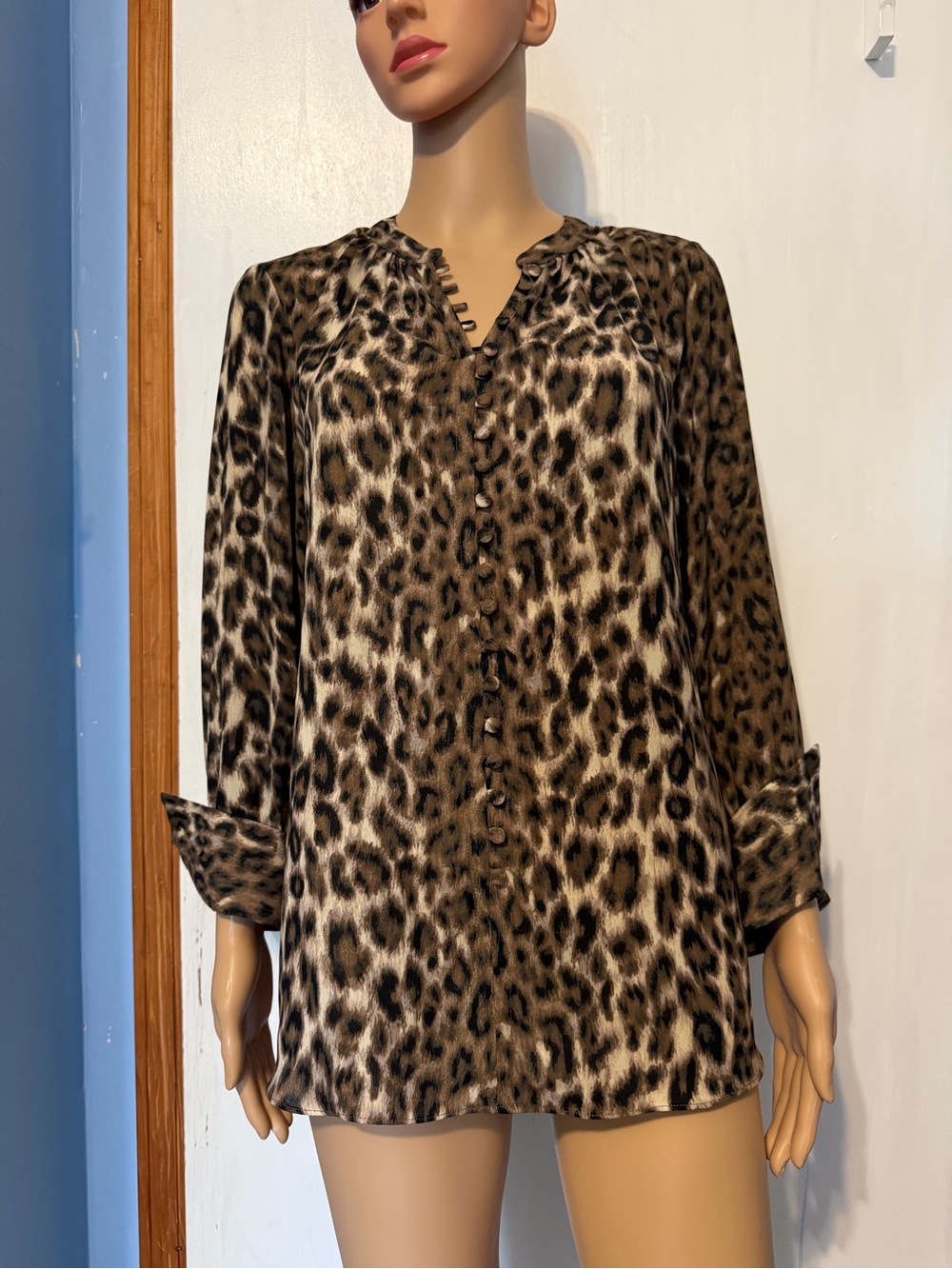 Women’s Rachel Zoe Animal Print Blouse, Size Medium